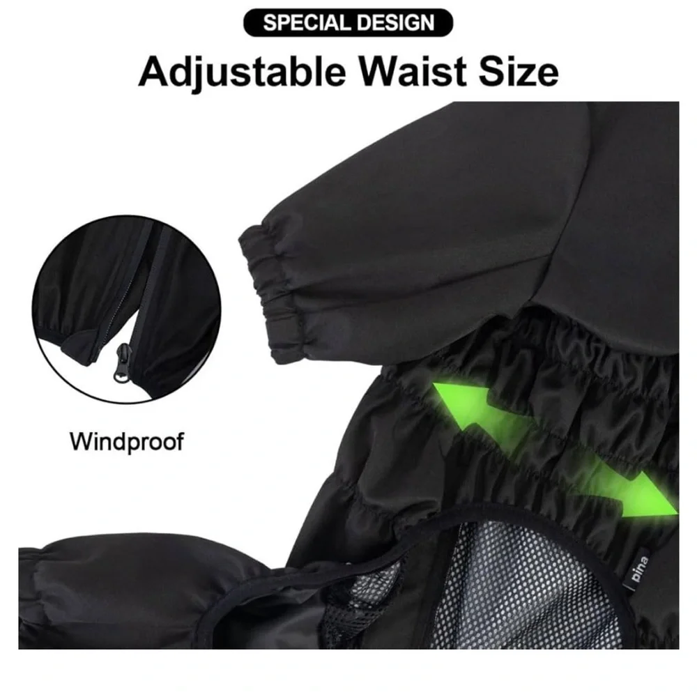 NWT PINA Waterproof Dog Jacket, Lightweight w/ Leash Hole w/ Reflective Strap L